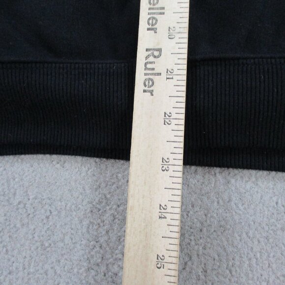 SKIMS Cotton Fleece Classic Pullover Hoodie Womens Large Onyx Black Relaxed NWT - Picture 6 of 9